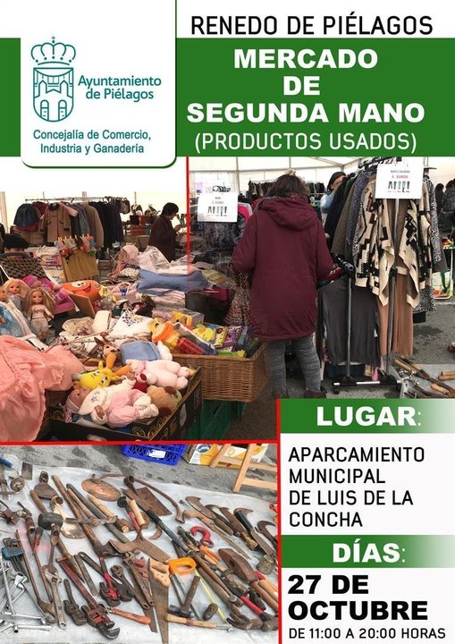 Cartel del X Mercado de Segunda Mano de Renedo