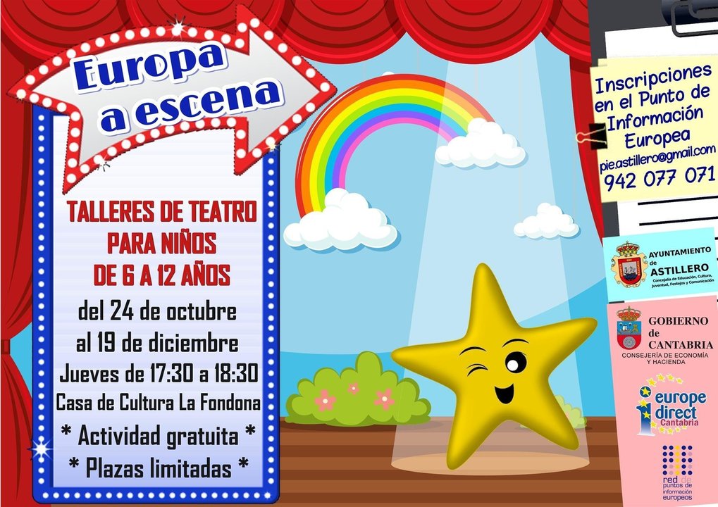 Cartel de los talleres de teatro