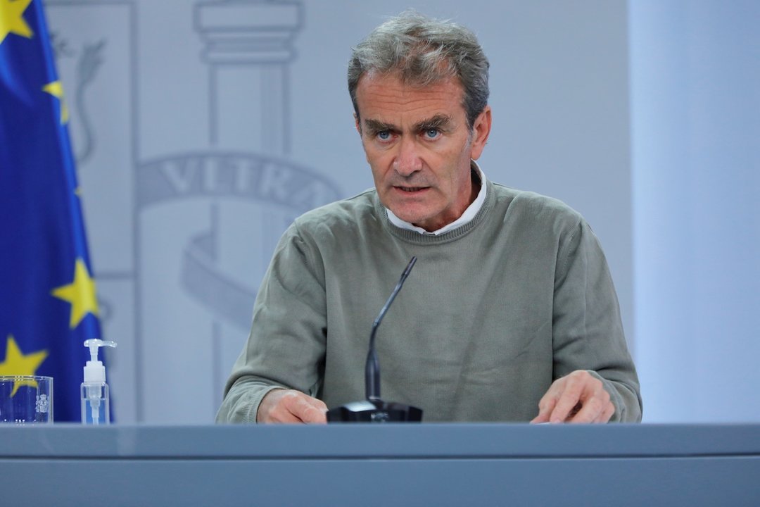 El director del Centro de Coordinación de Alertas y Emergencias Sanitarias (CCAES), Fernando Simón, en rueda de prensa en Moncloa el pasado lunes 28 de septiembre