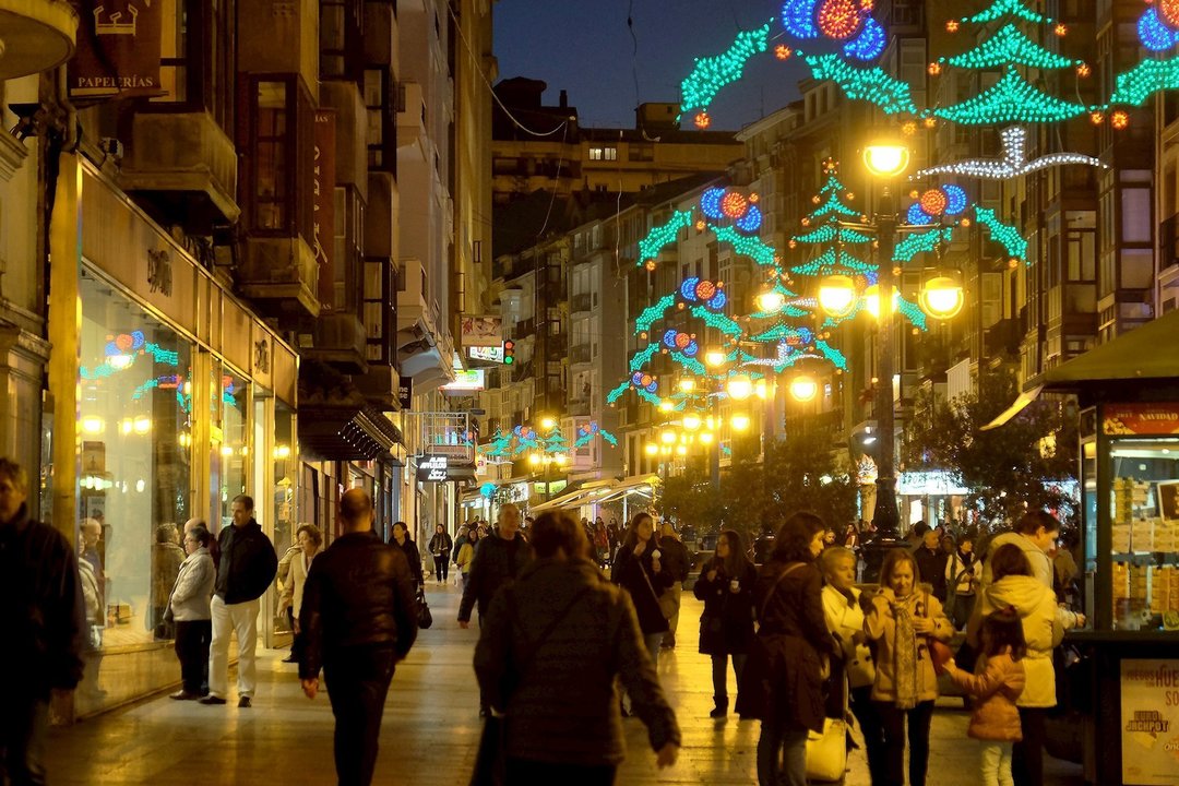 Luces de Navidad en Santander