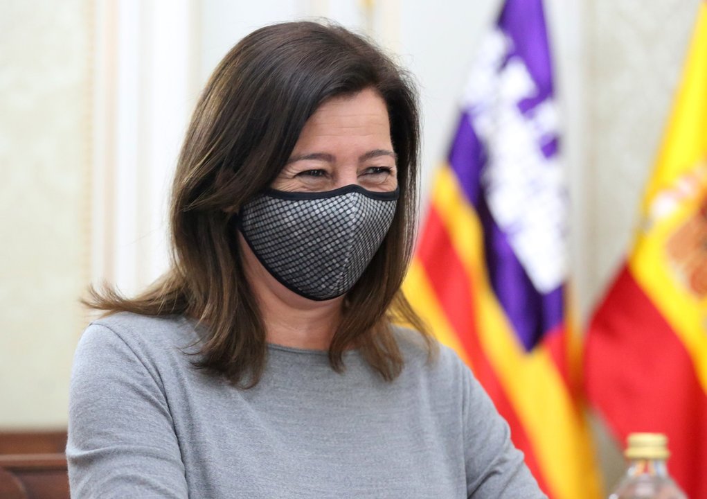 La presidenta del Govern Balear, Francina Armengol durante su reunión con el ministro de Política Territorial en la sede del Ministerio, a 13 de mayo de 2021, en Madrid (España).