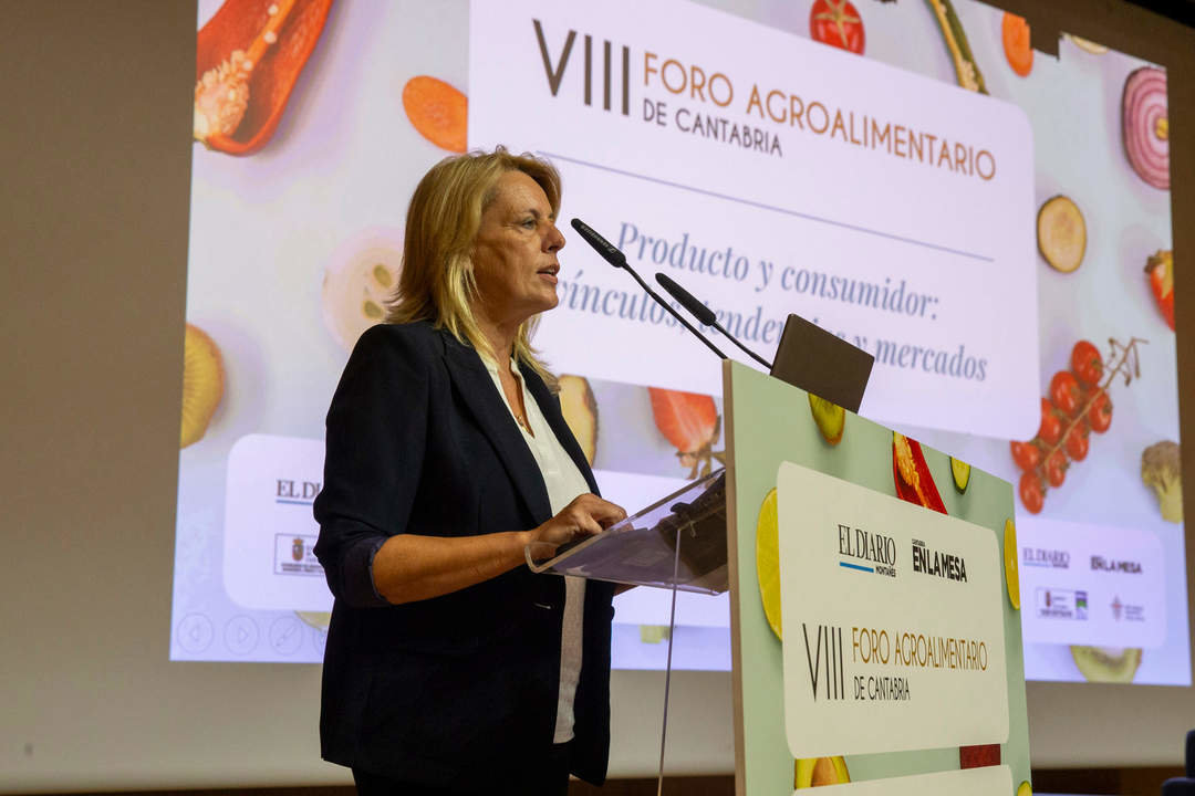 9:30 horas. Salón de actos de la Universidad Europea del Atlántico
La consejera de Desarrollo Rural, Ganadería, Pesca y Alimentación, María Jesús
Susinos, inaugura el VIII Foro Agroalimentario de Cantabria. 24 SEP 24 © Miguel De la Parra