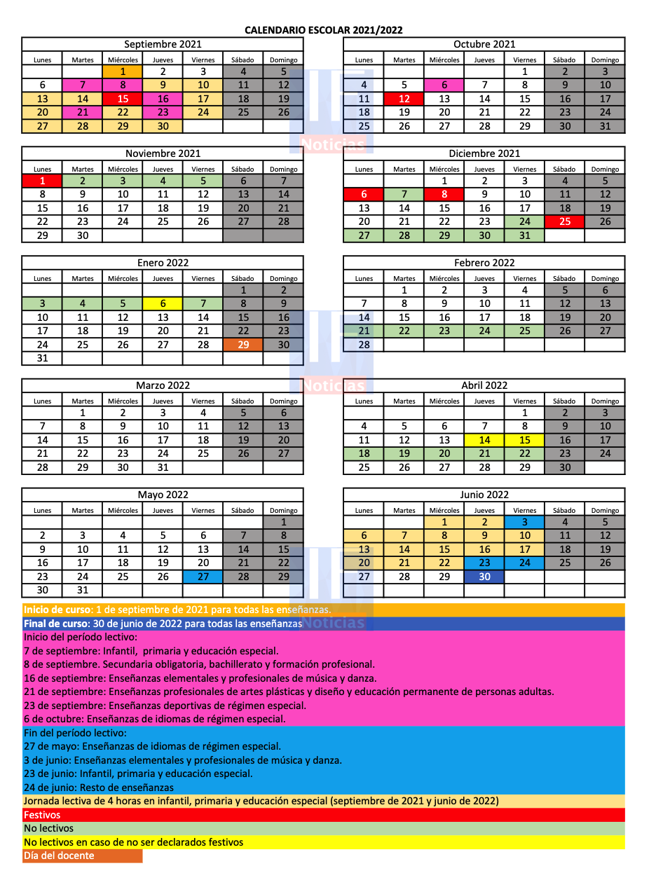 Consulta Aqui El Calendario Escolar 2021 2022 Con 5 Bimestres Y 175 Dias