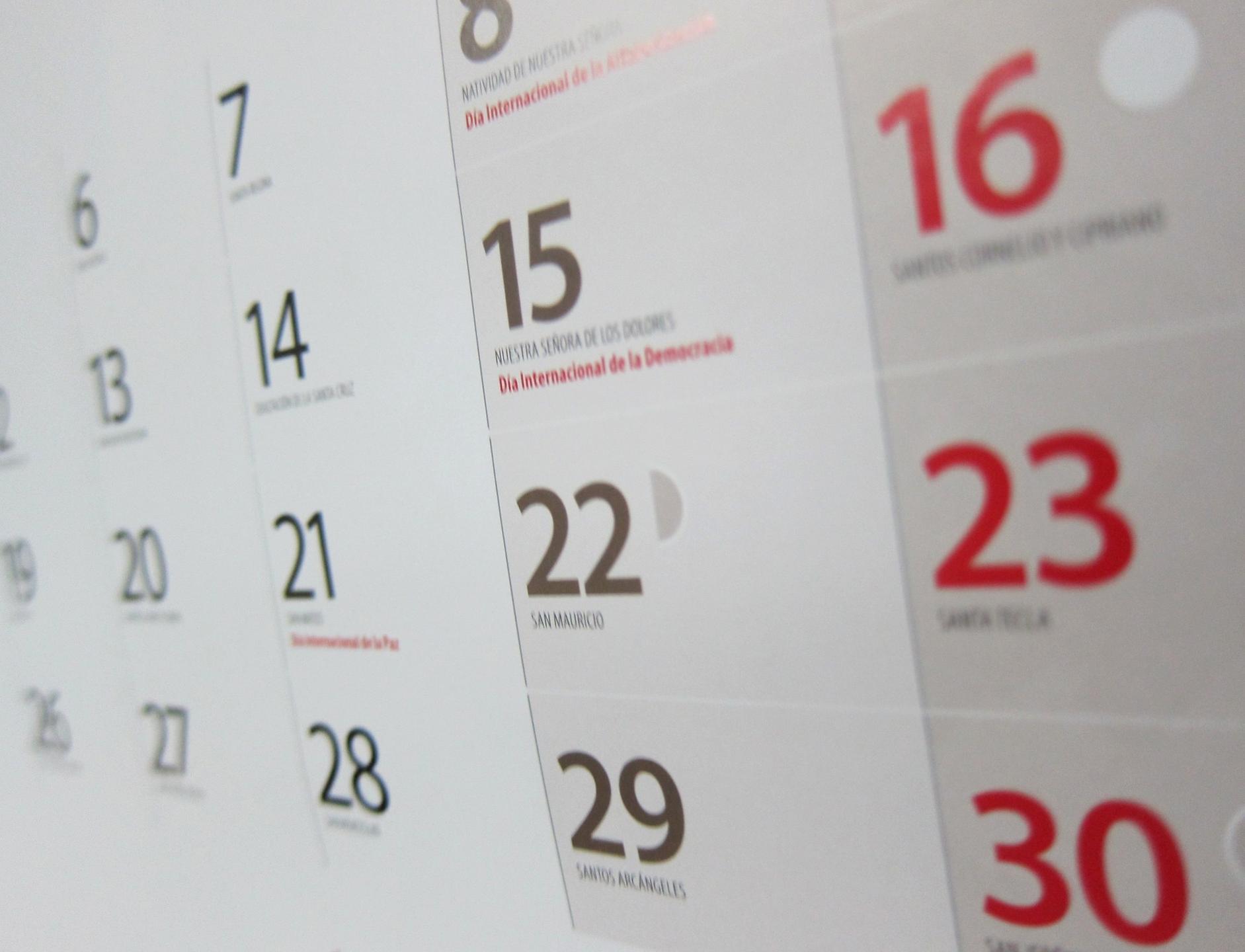 Publicado El Calendario Laboral De Con Festivos Nacionales